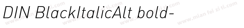 DIN BlackItalicAlt bold字体转换